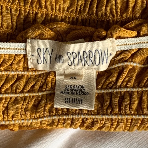 TILLYS yellow smocked peplum tube top - Picture 3 of 3